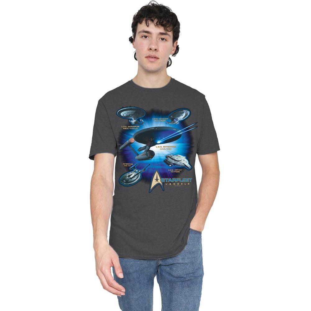 Star Trek Starfleet Vessels T-Shirt S-3XL Charcoal XL
