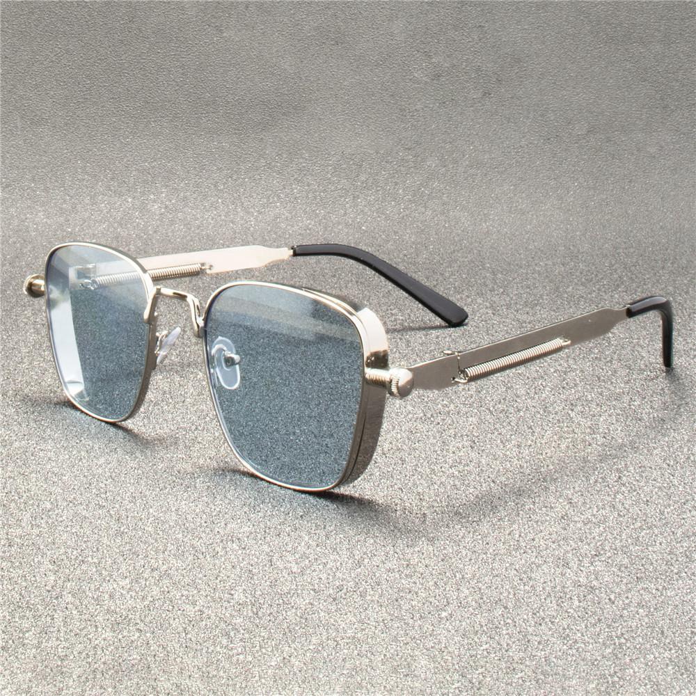 ZXWLYXGX Metal Steampunk Sunglasses Men Women Fashion Glasses Brand Designer Retro Vintage Sunglasses