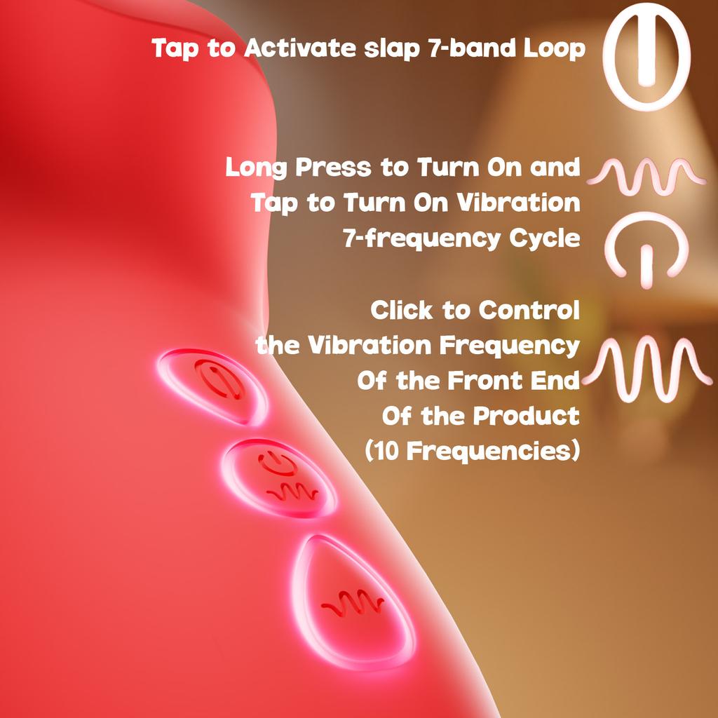 4-in-1-Vibrator, Spielzeug für Erwachsene, 7 Klopfvibrationen und Ohrfeigenmuster, G-Punkt-Stimulator, Anal-Einführdildo, Sexspielzeug für weibliche Paare, Klitorisvibrator