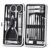 19pcs Professional Multifunctional Stainless Steel Nail Clipper Kits Portable Manicure Pedicure Set with PU Bag