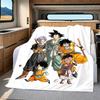 1 ks flanelová deka s potiskem DRAGON BALL, Vysoká kvalita, Pro všechna roční období, Domácí dekorace, Teplo a pohodlí, Perfektní jako vánoční dárky