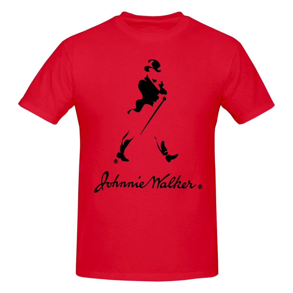 White Johnnie Walker Whisky Casual Tshirt Korean Style Sweet Cool Faderesistant Shirt