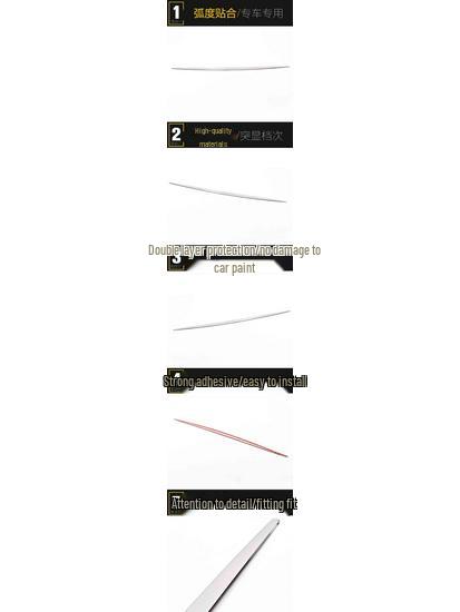 GS4 Rear Trim Decorative Sticker - Stainless Steel Tailgate Anti-Scratch Strip Car Accessories