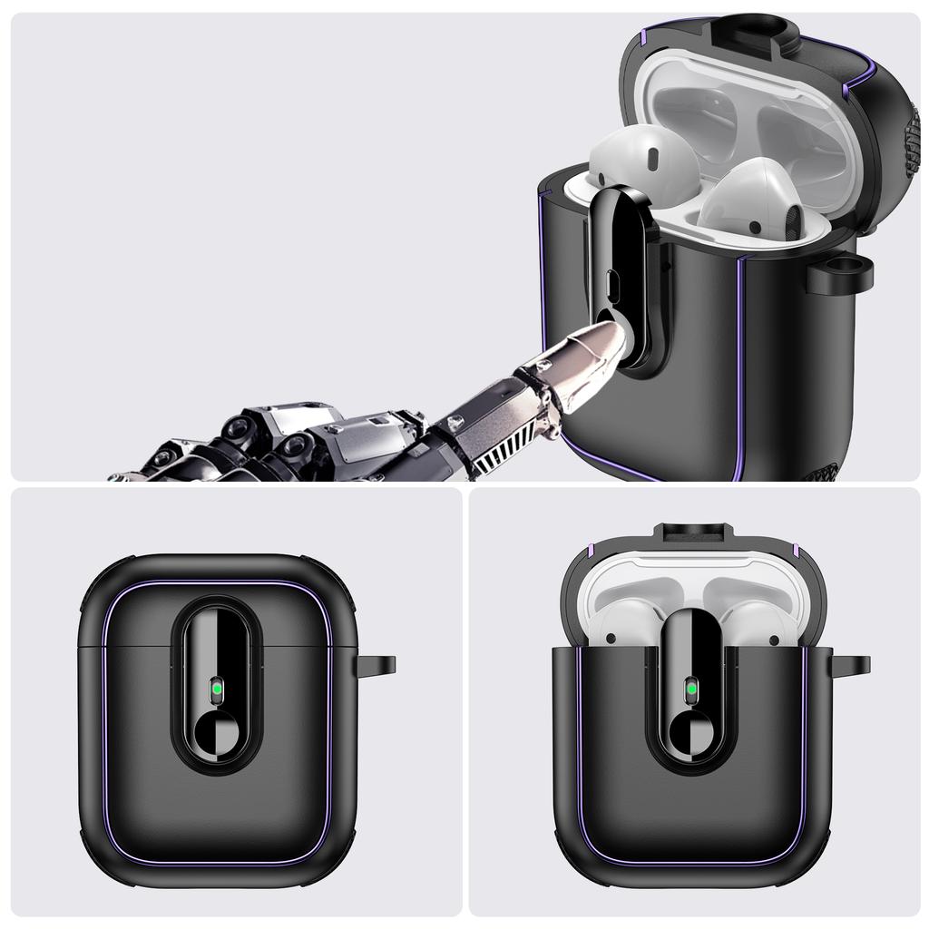 Kopfhörerhülle Für Apple AirPods mit Ladecase (2016)/(2019)/AirPods mit kabellosem Ladecase (2019) TPU + PC Hülle