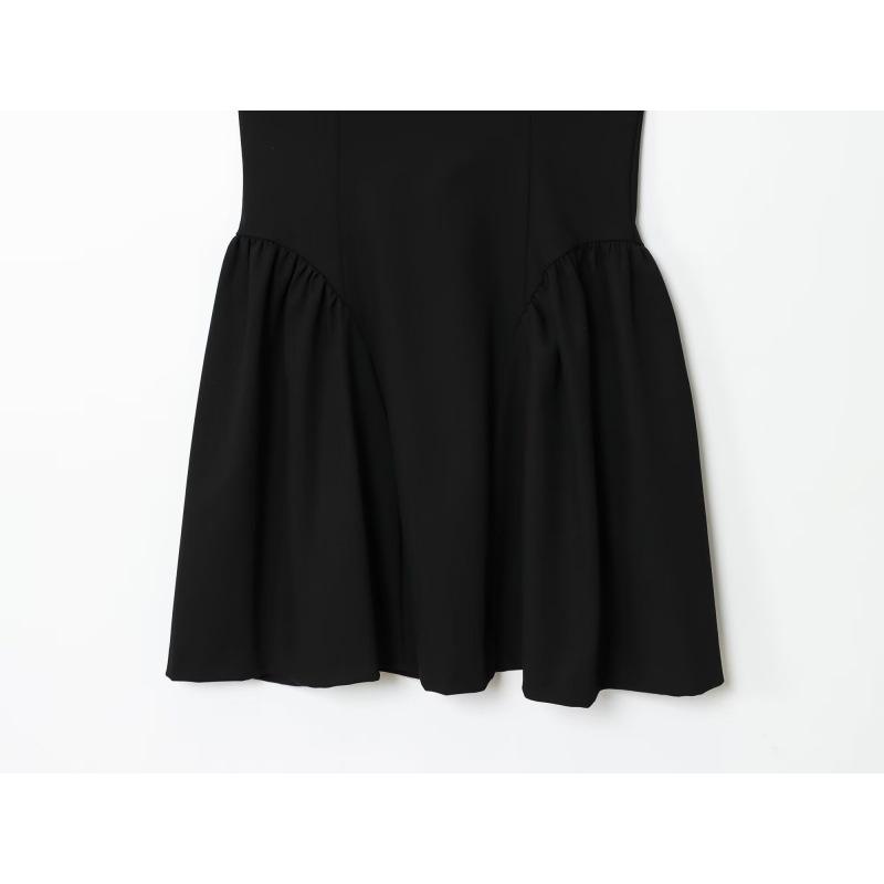 BSK&TRAF Women's Sleeveless Pleated Halter Neck Dress - Autumn 2025 Collection