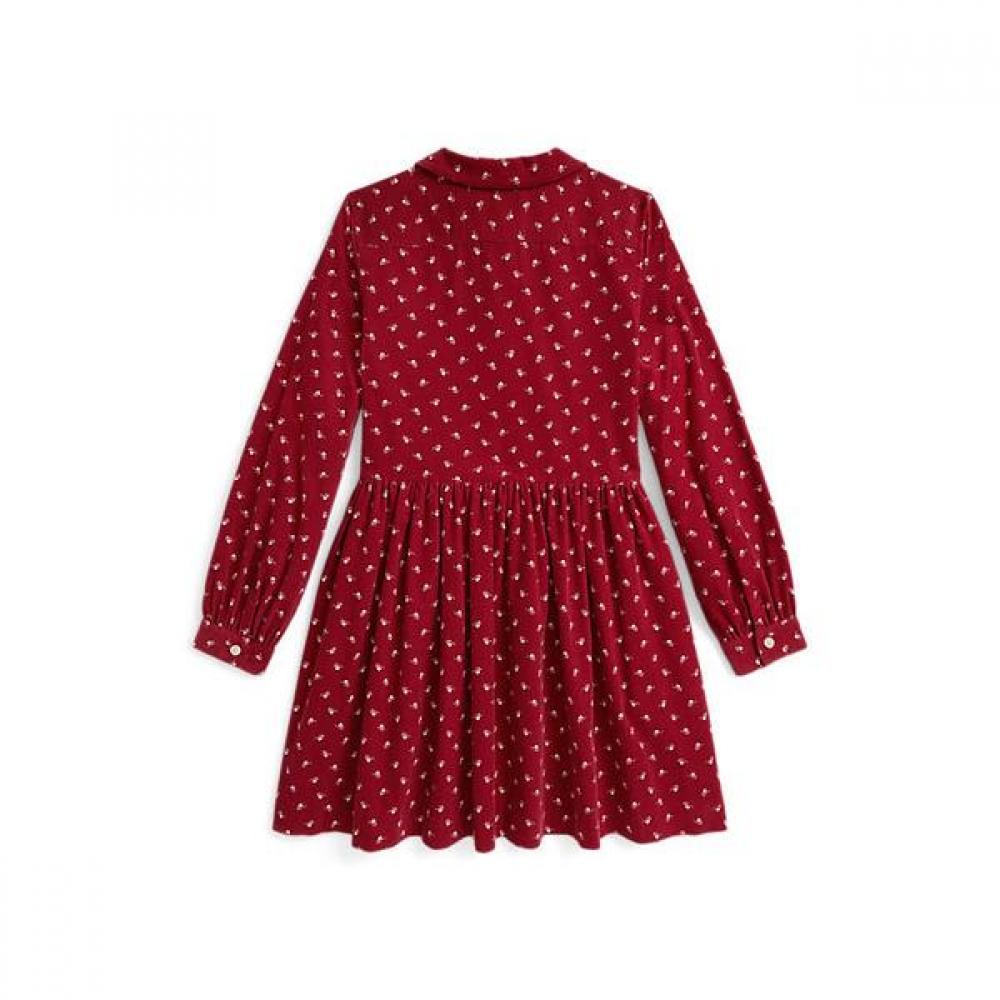 Polo Kids Girls Printed Cotton Corduroy Shirt Dress 7 16 Years Cwpodrsg3d21084600 