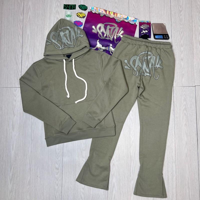 Set Felpa con Cappuccio e Pantaloni Syna World Streetwear di Alta Qualità Vestibilità Larga Foderato in Pile Outfit Invernale per Adolescenti e Giovani Adulti