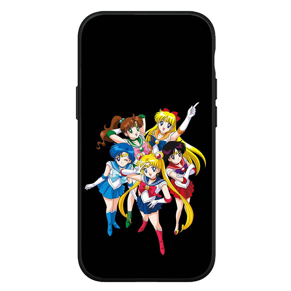 Coque pour iPhone 16 15 14 Xiaomi Redmi Note 13 12 11 Pro Max X 10 8 9 XR Samsung Galaxy S24 S23 A15 13C 12COPPO Huawei Sailor Cartoon Moon Coque de téléphone