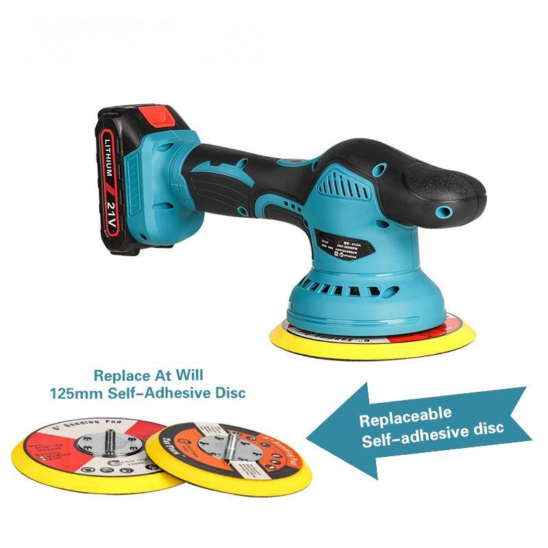 21V Přenosná elektrická leštička Domácí voskovací brusný nástroj Ruční integrovaná automobilová leštička