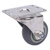 3 Inch Caster 304 Stainless Steel Plate TPR Wheel Quiet Rotating Universal Caster for Cart Furniture Workbench