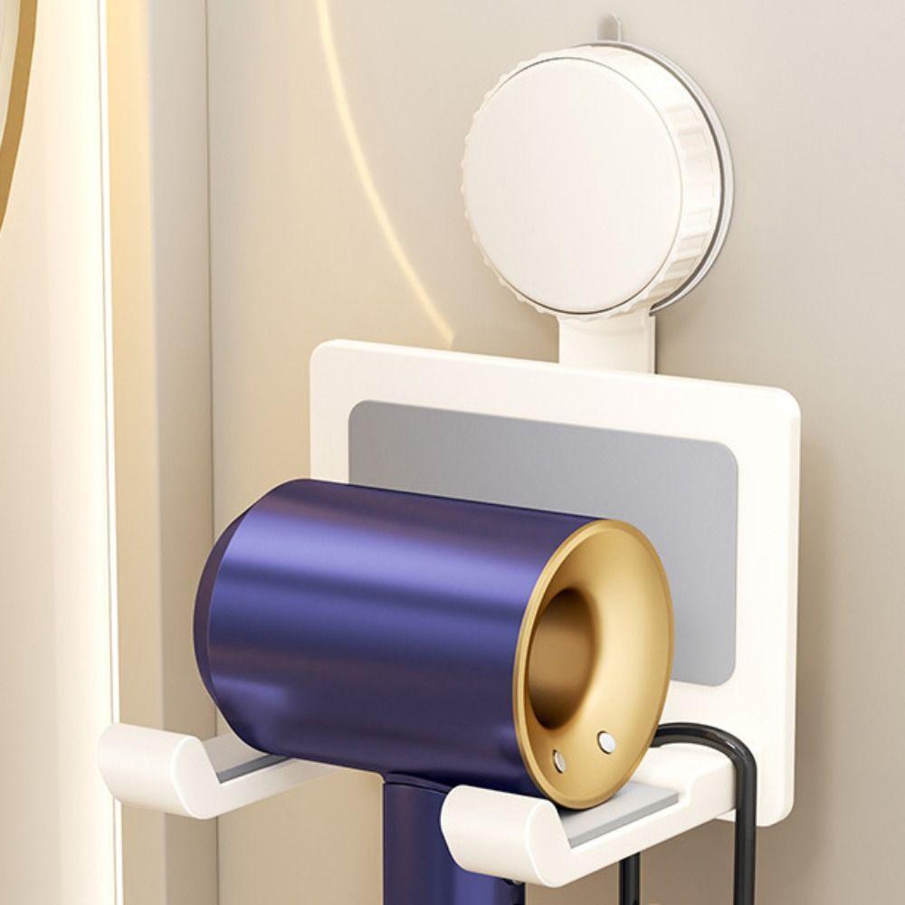 Wall Mounted Hairdryer Straightener Stand Punch-Free Hair Dryer Rack Hair Dryer Hanger  Bathroom