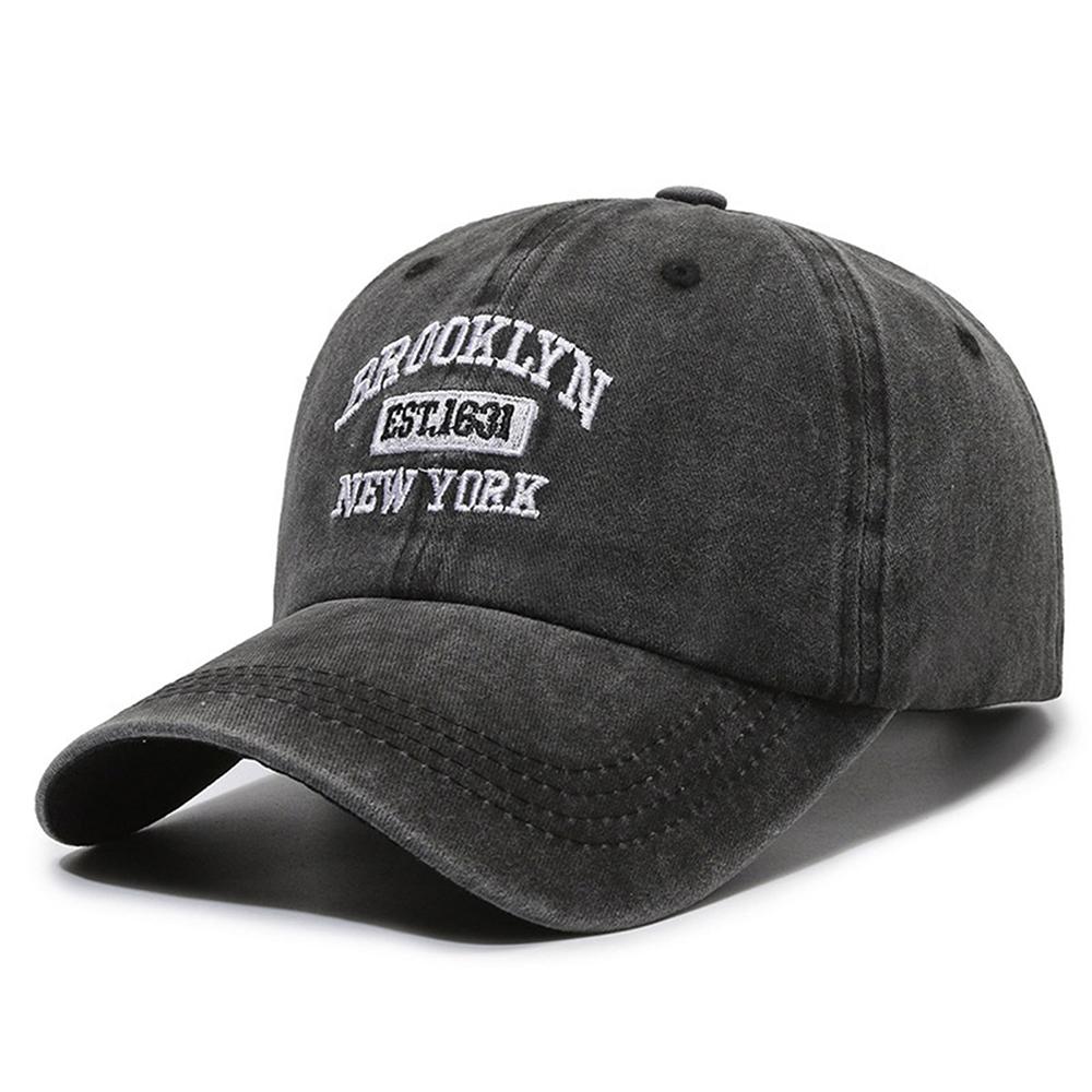 Cotton Retro Vintage Baseball Cap Unisex Women Denim Embroidered Letters Hat Cotton Soft Top Caps Casual Retro Unisex Hats