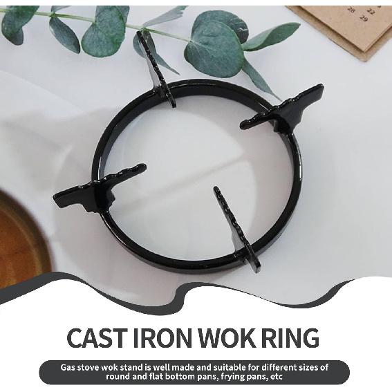 Wok Ring, Cast Iron Wok Support Ring Wok Rack Wok Stand Replacement Parts Wok Support for Gas Stove Burner Grate Gas Stove Wok Stand Rack Cookware