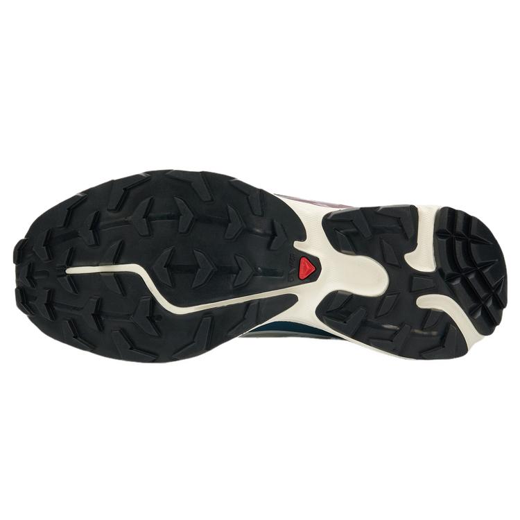 Salomon Xt-6 Recut Outdoor Trend Fabric Shock Absorption Durable Low-Top Running Shoes Unisex sneaker Mineral-Gray Duck-Blue White 492579