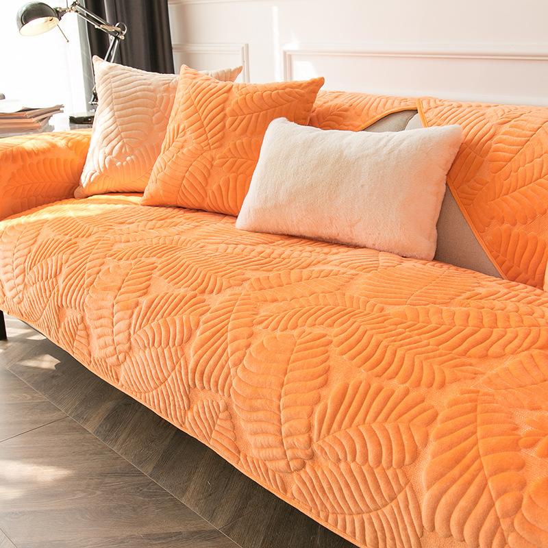 Milchsamt Sofakissen Winterstil Einfach Plüsch Verdickt Rutschfest Sofakissenbezug Bezugsstoff