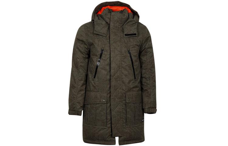 Converse Down Jackets Men s Olive Green Hooded Moderate Other 10007260-A01 L