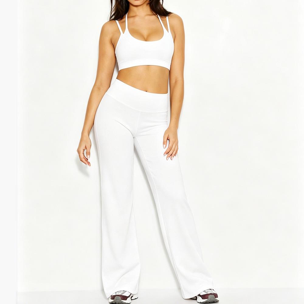 Chen Shijie Yoga Suit Women's Sports Suit Moisture-absorbing and breathable Sports Suit Women's Pilates Skinny Wide Leg Yoga Suit