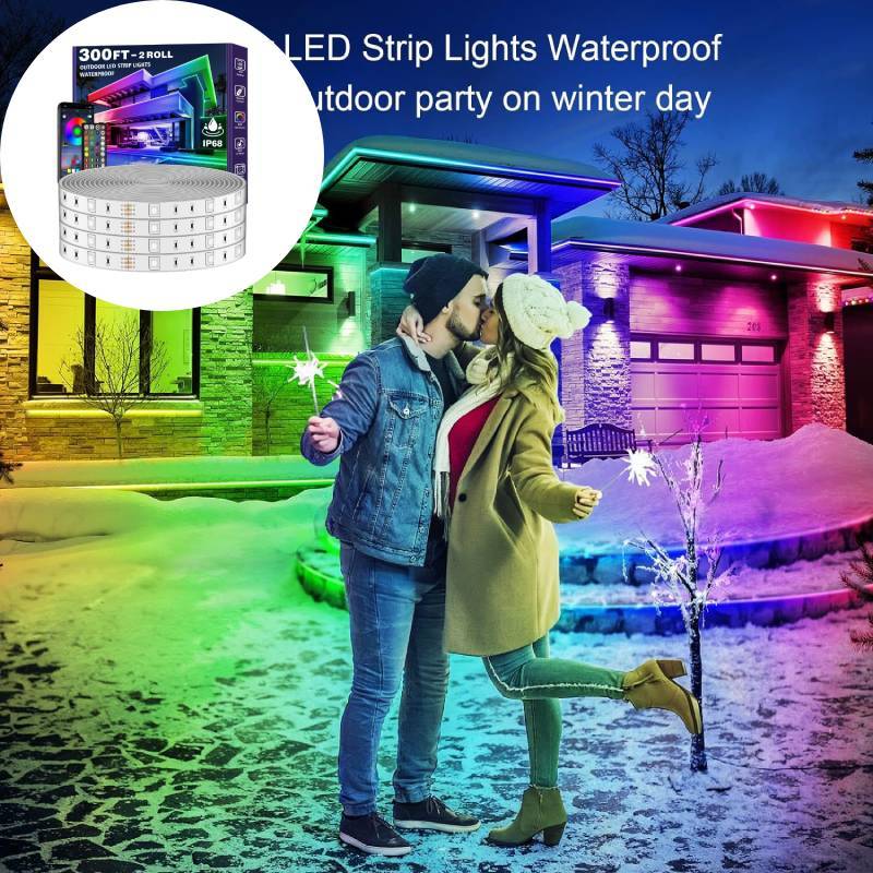 Waterproof Led Light Strip With Remote For Outdoor Home Decoration