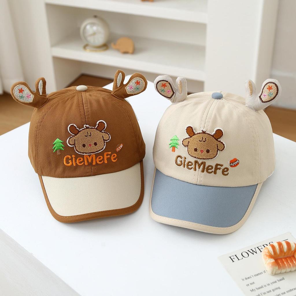 Korean Style Bear Duckbill Hat for Toddlers (1-3 Years) - Unisex Baby Sun Protection Baseball Cap, Spring/Summer 2026