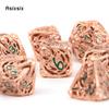7 Pcs Golden Green Skull Metal Dice Hollow Metal Polyhedral Dice Set Suitable for Role-Playing RPG  Board Game Card Game