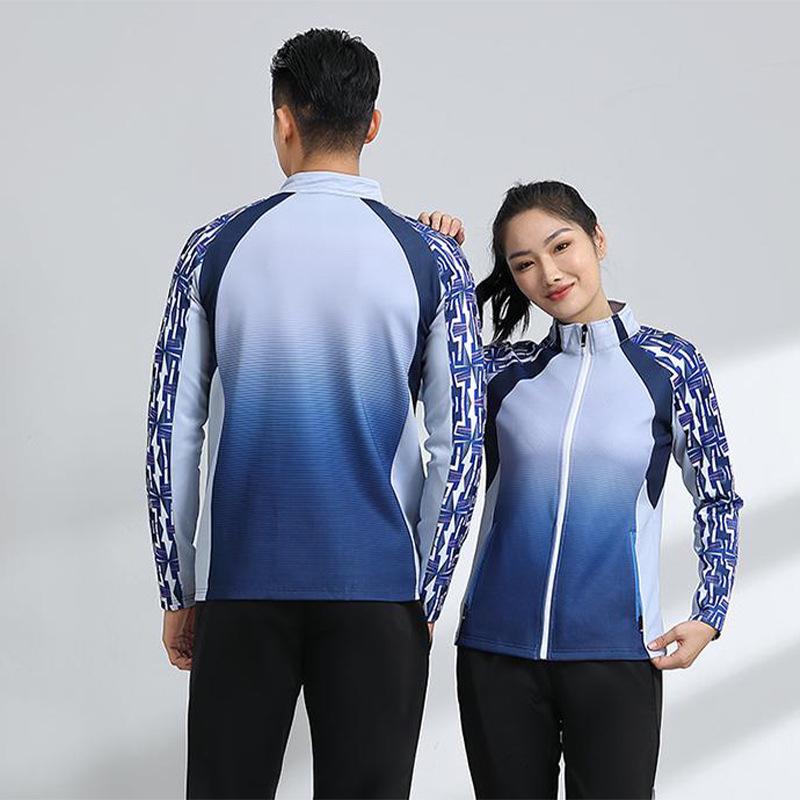 Unisex Long Sleeve Sports Jacket: Badminton, Coaching & Running Training Suit, Sports Event Entrance Wear