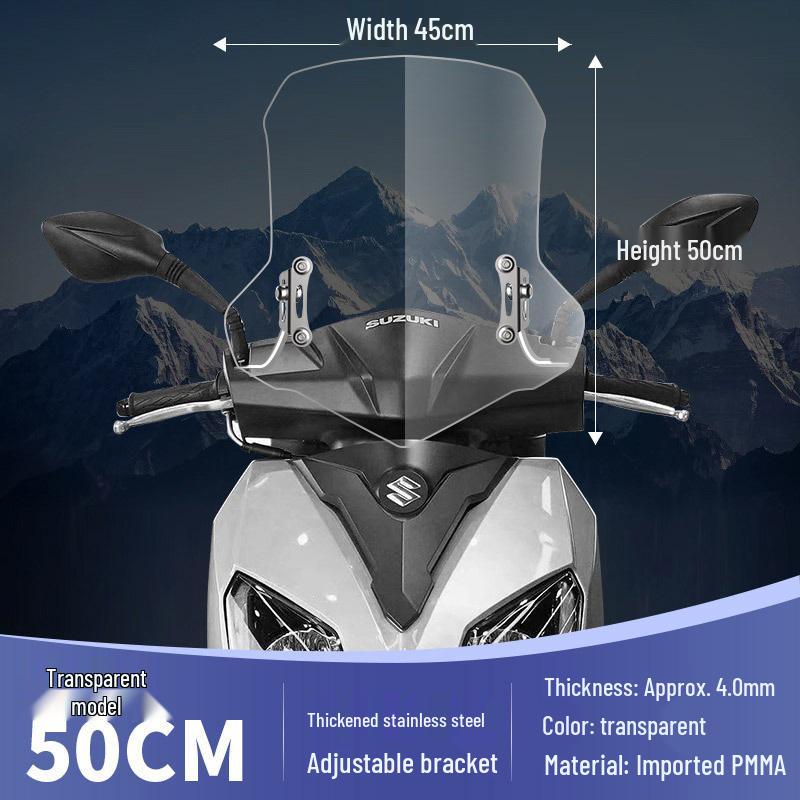 Suzuki UY125 Scooter Windshield for Haojue AFR Qianjiang Hong - Modified Motorcycle Parts.