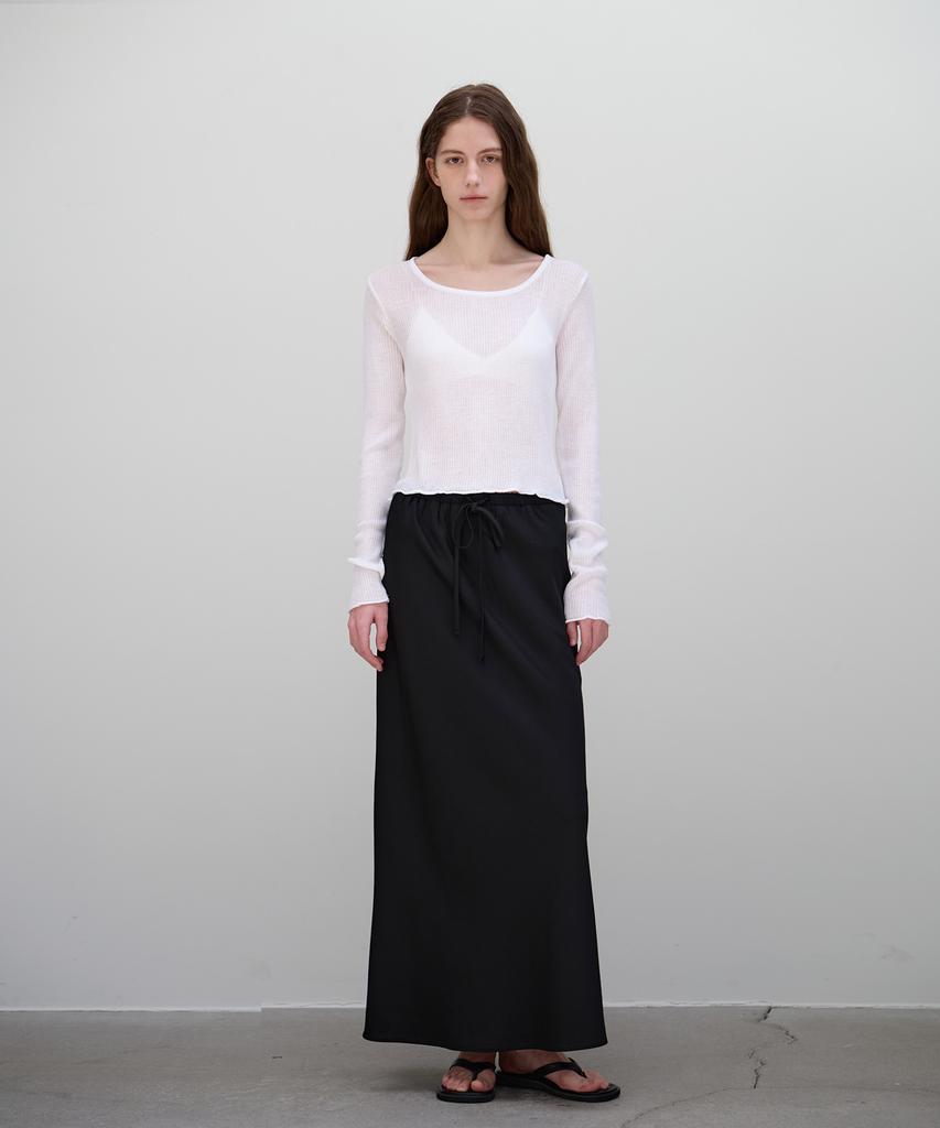 BUT'TON See-Through Long Sleeve Knit (Ivory)