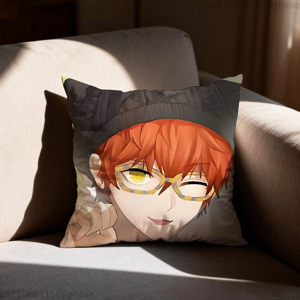 Game Mystic Messenger Pillow Case Sofa Living Room Bedroom Headboard Backrest Cushion Square Cushion Nap Time