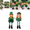 Charming Greenery Styled St Patrick's Day Decorative Doll With Hanging Legs For Festive Home Decor