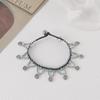 Boho Türkis-Kupfer Perlenarmband mit Wachskordel