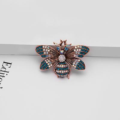 Europäische Und Amerikanische Exquisite Retro Mode Insekt Tropföl Brosche Motte Biene Schmetterling Brosche Corsage Zubehör Weiblich