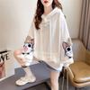 Leichter Damen-Sweatshirt im koreanischen Stil, locker geschnitten - Übergröße, Niedlich, Kleinwüchsig, Vielseitig für den frühen Frühling und Herbst