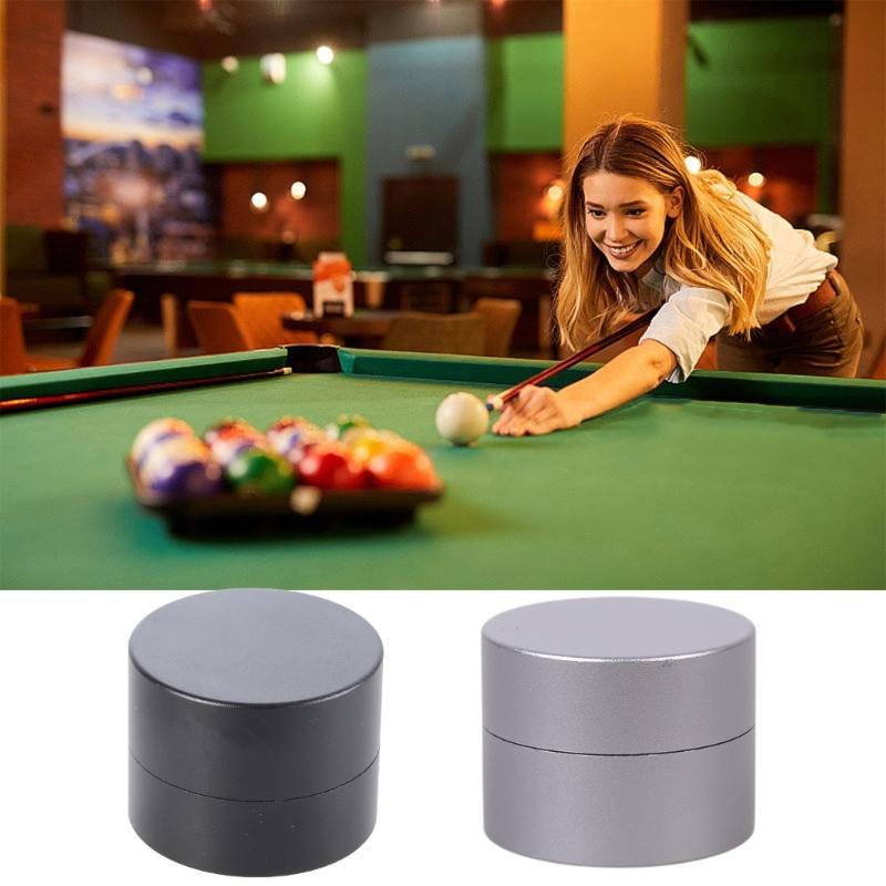 Billiards Chalk Pool Cue Chalk Holder Aluminum Magnetic Billiard Pool Chalk Carrying Case Round Cue Tip Chalk Holder