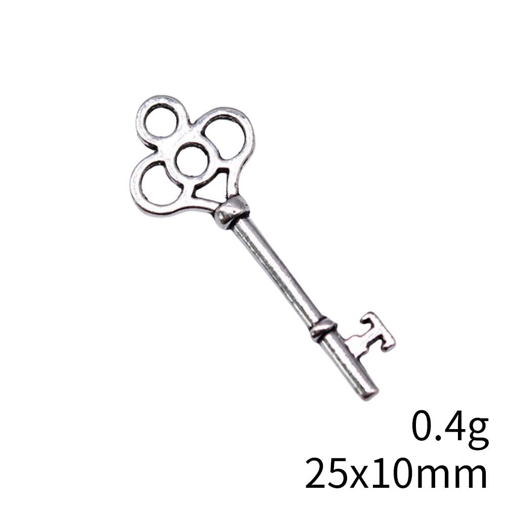 Hollow Clover Key Charm Lucky Pendant Tool Charms For Bracelet Necklace Jewelry Making Supplies For DIY