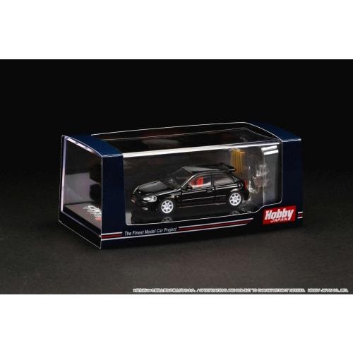 1/64 Scale Honda Civic Type R (GF-EK9) with Engine Display Model, Starlight Black Pearl, HJ642016BK
