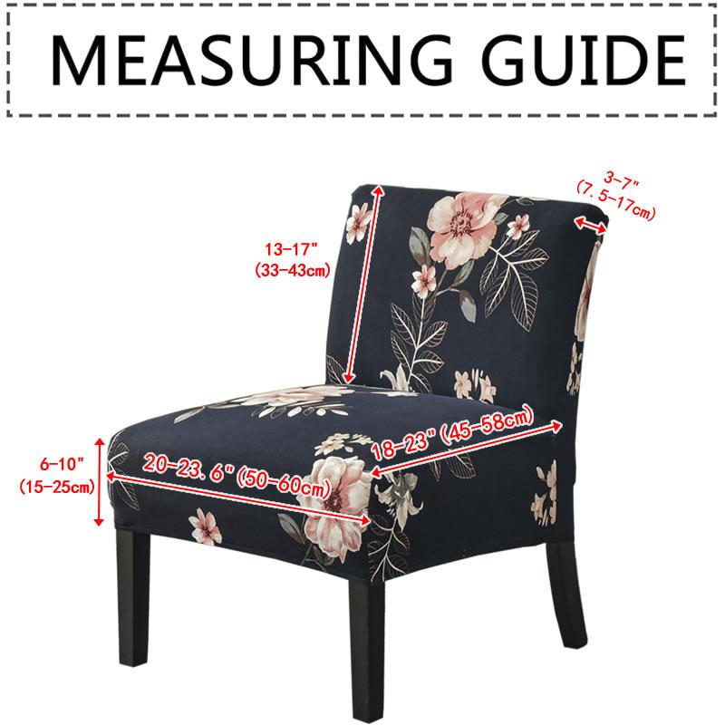 Accent Armless Chair Cover Geometric Print Single Sofa Stool Slipcover Nordic Stretch Chair Covers Elastic Couch Protector Cover