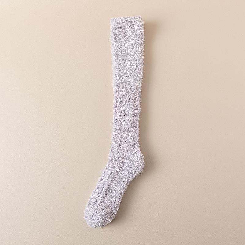 Couple's Coral Fleece Winter Socks: Thick, Velvet-Lined, Cozy Home Sleep Socks for Calf Warmth