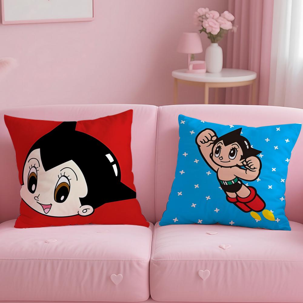 classic anime Astro Boy Cushion Cover Soft & Easy-Wash Pillow Case – Versatile for Couch, Bed, Travel and Office