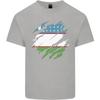 Torn Uzbekistan Flag Uzbek Day Football Unisexs Light Cotton TShirt