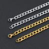 Collana a catena cubana NK in acciaio inossidabile per uomo donna Curb gioielli cubani 4/5/6/8 mm