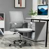 Ergonomic Desk Chair Mesh Office Chair with Adjustable Height Armrest and 360 degrees Swivel Castor Wheels Grey