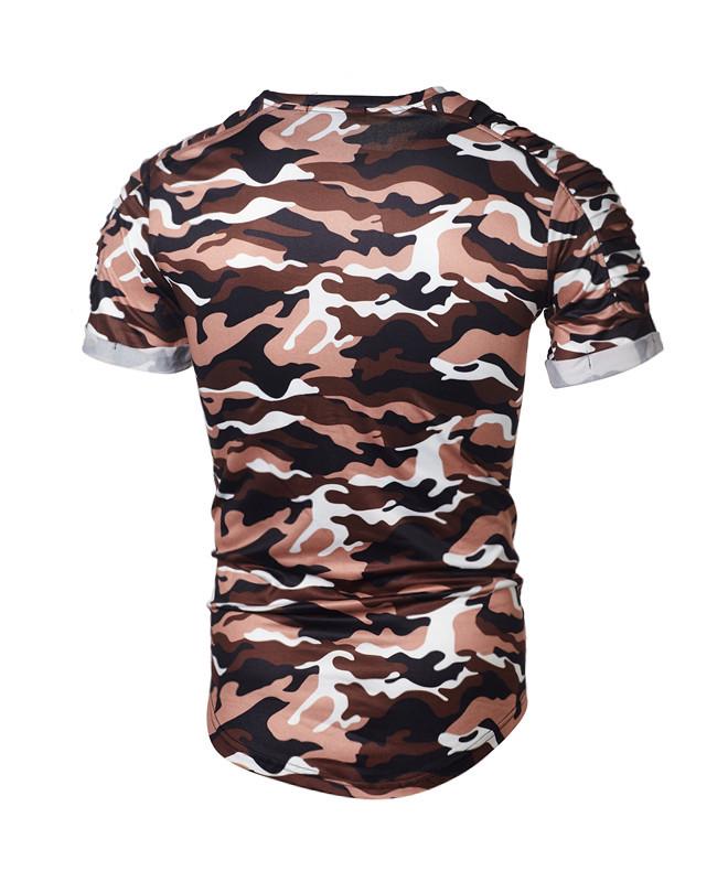 Camiseta de Camuflaje para Hombre para Entrenar - Manga Corta