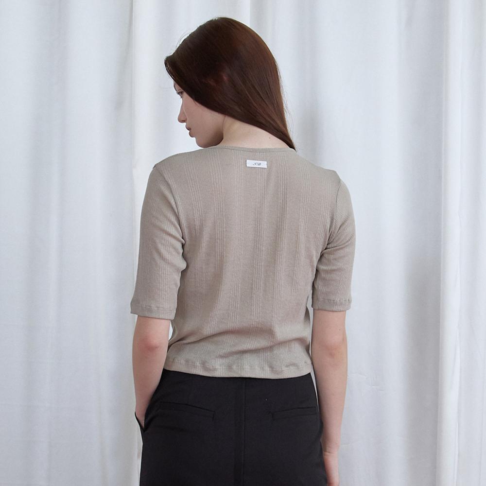Nowood Plain Air Tee (Beige) Beige/Free
