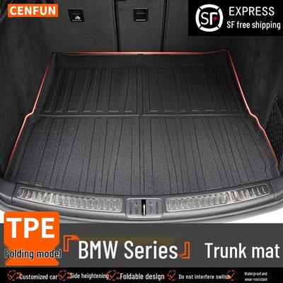 Passend für BMW 1er, 3er, 5er und i3/X1/X2/X3L/X4/X5L/X6/X7: Faltbare TPE Kofferraummatte