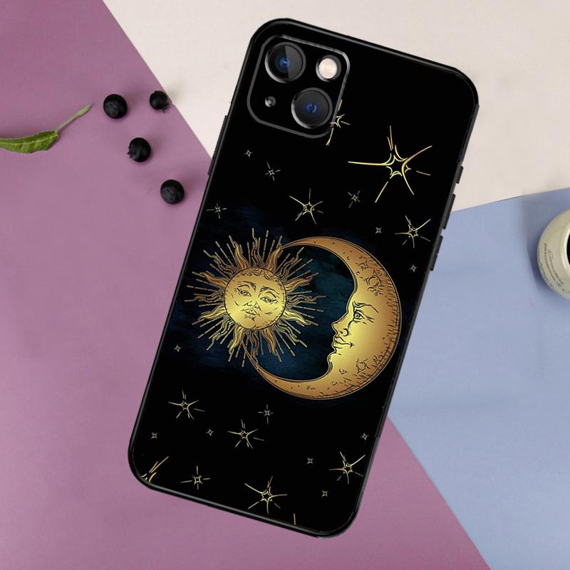 Sun Moons Star Signs Celestial Silicone Case For iPhone 17 15 14 13 11 12 Pro Max 16 Plus 12 13 Mini 16e 17 Air Back Cover