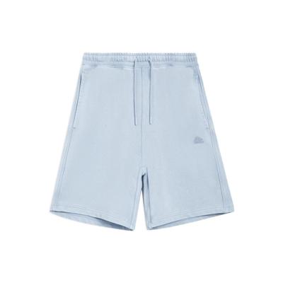 Lining Sports Life Solid Color Logo Embroidery Elastic Waist Casual Shorts Men Bottoms Blue AKSS315-8