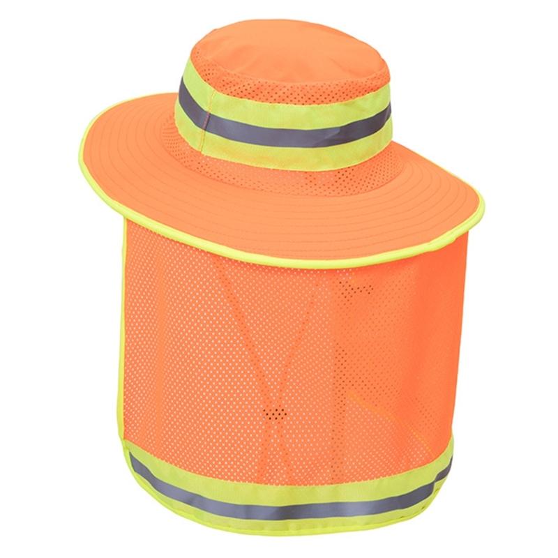 Reflective Safety Hat Fishing Hat Cooling Ranger Hat Bucket Hat With Neck Flap