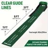 GOLF ACCELERATOR PRO Indoor Golf Putting Mat, Auto-Ball Return & Behind-the-Hole Ball Collector, Putter Alignment Guides at 3, 5 & 7 Feet