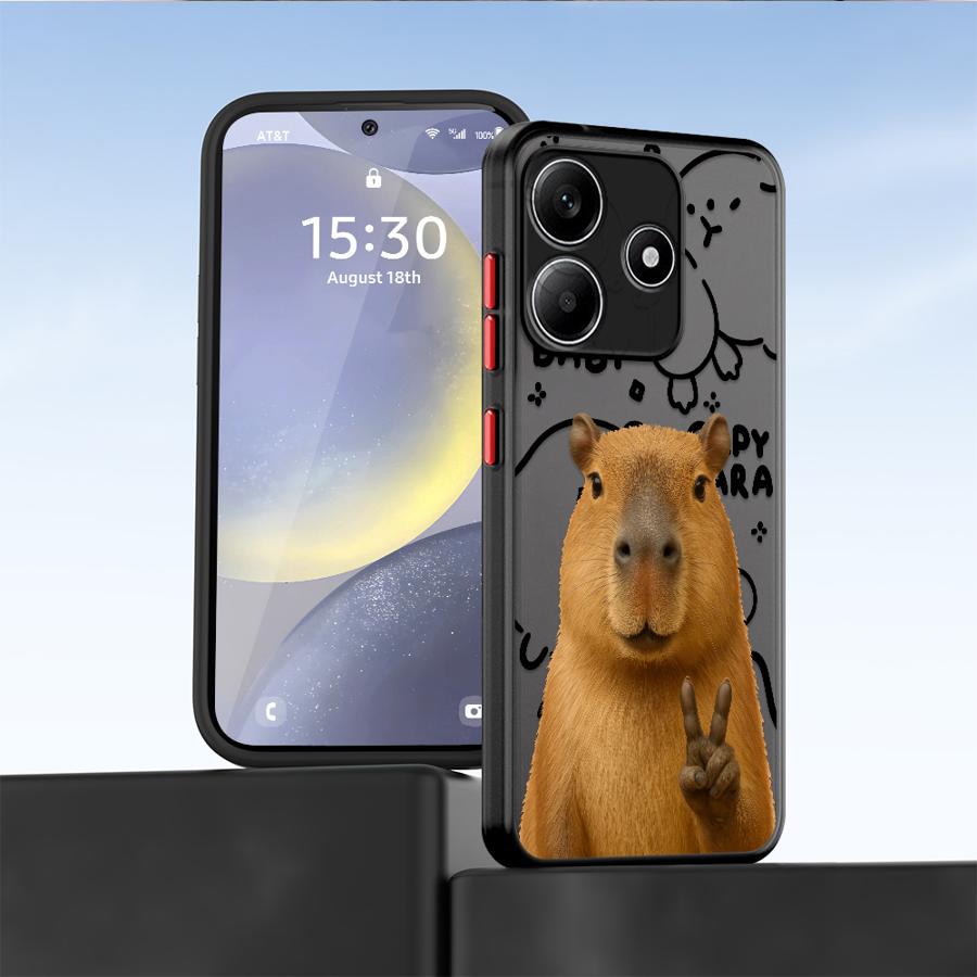 Capybara Cute Fashion Funda Back Phone Cover Case for Xiaomi Redmi Note 14 14C 9S 13C 12 A4 13 Pro Plus 11 10