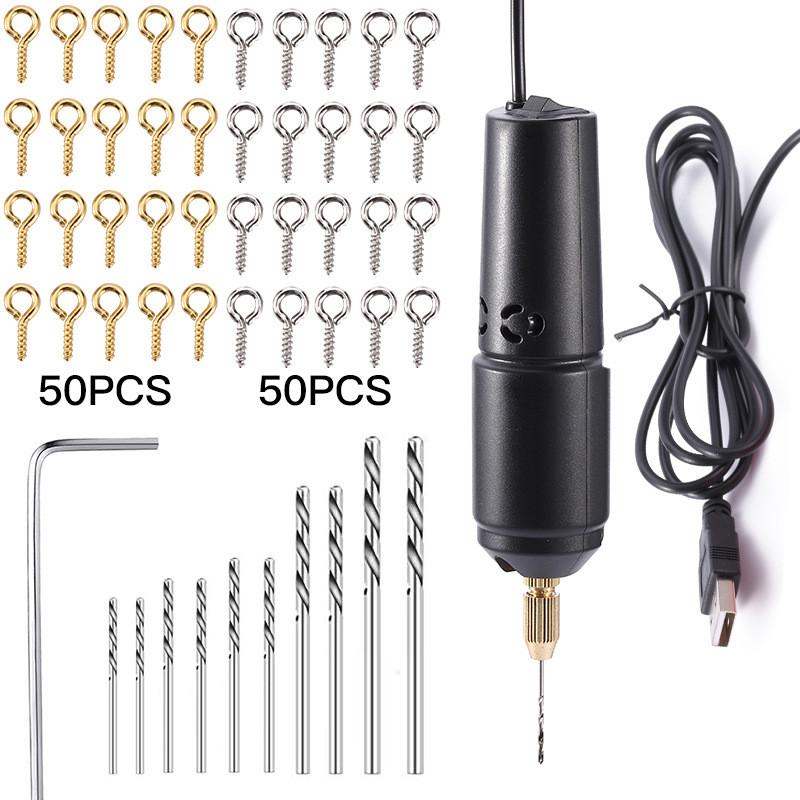 Acrylic Crystal Drip Glue Pearl Drilling Drill Mini Electric Mini Hand Drill 5V2A Low Power USB Small Electric Drill